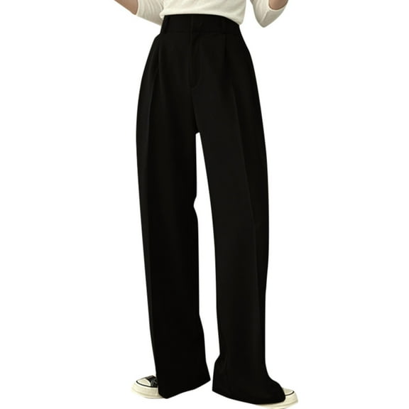 Summer Pants for Women Casual Work Clothes Checke Work Pants High Waist Casual for Women Running Training Gear Womens Stretchy Long Business Attire Black L