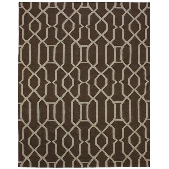 Due Process Stable Trading Flatweave Travail en Treillis Zone Expresso Tapis&44; 6 x 9 Pi.