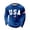 Blue, variant on 250 Anniversary USA Shirt For Men USA Letter Print Long Sleeve Crew Neck Patriotic July 4th T Shirt Loose Work Tee Pullover Outfits White L