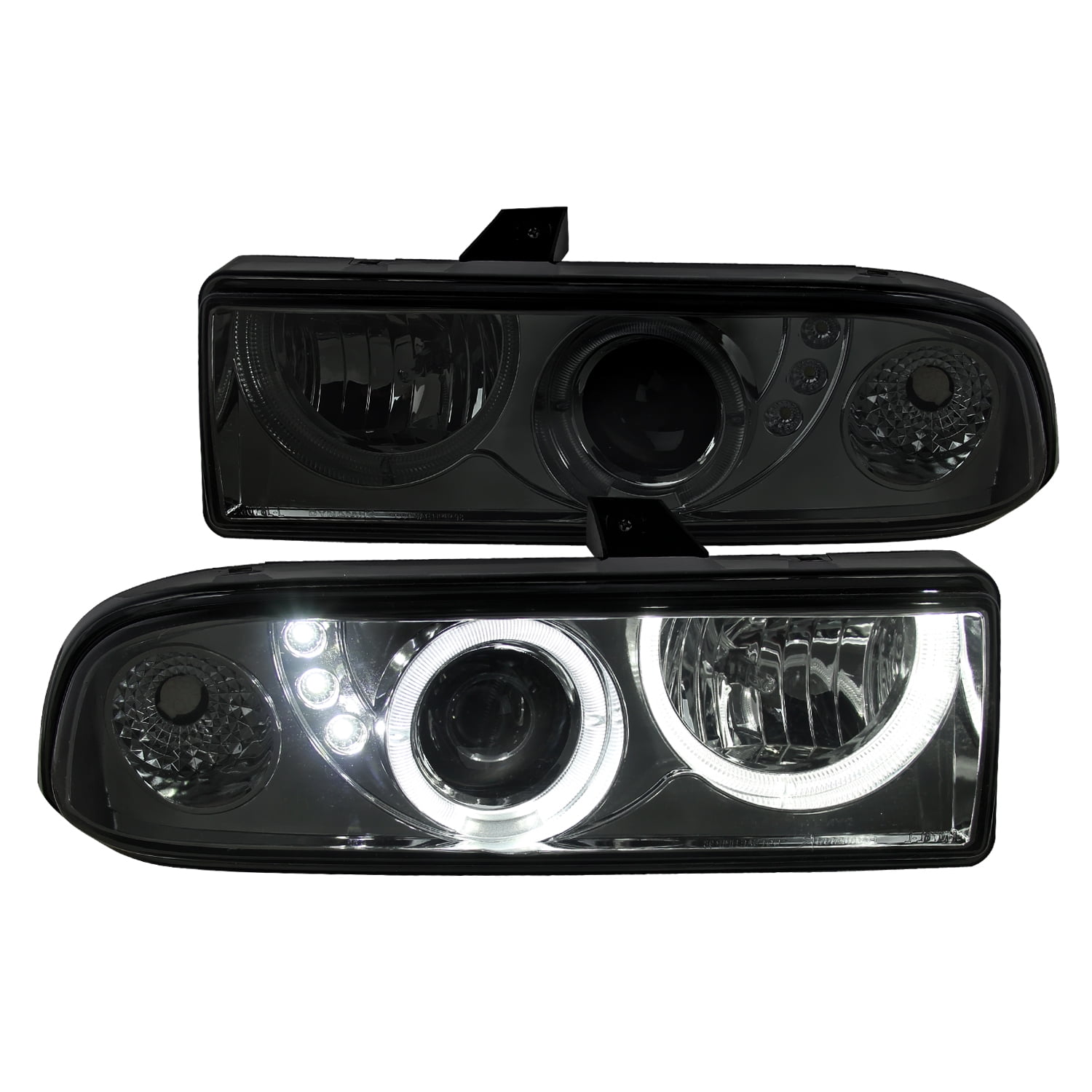 FOR 1998-2005 CHEVY BLAZER/S10 PAIR LED LOOK BUMPER LIGHTS CHROME CLEAR LENS