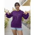 thumbnail image 2 of Sculpture W Stars And Galaxy Sweatshirt Women -Image by Shutterstock, Female 5X-Large, 2 of 4