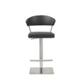 thumbnail image 1 of Tabouret de Bar en Acier Inoxydable Foncé de 20 X 22 X 34-44 Po, 1 of 1
