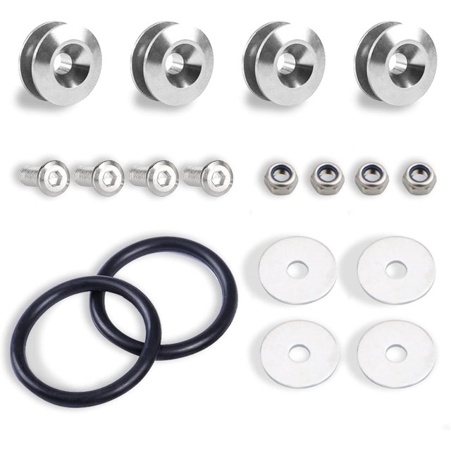 WANNGWE 4PCS Universal Car Bumper Quick Release Clips Fasteners Kit, Front and Rear Bumper Fasteners, Ultimate Fastening Solution for Quick Bumper Release, Fits Bumper, Trunk, Fender, U25310-11087