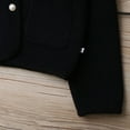 thumbnail image 6 of AINIYS Little Girls Crewneck Cardigan Sweaters Long Sleeve Kids Solid Button Knit Tops Outwear with Pocket Black 5 Years, 6 of 9