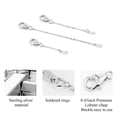 thumbnail image 2 of Cadena extensora de collar de plata de ley 925, 3 unidades (2,5, 5, 7,5 cm), 2 of 7