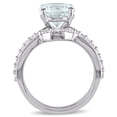 thumbnail image 4 of Everly Women's Created Sapphire Created Aquamarine 10k White Gold Bridal Set, 4 of 8