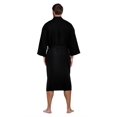thumbnail image 3 of Turquaz Linen Lightweight Long Waffle Kimono Spa Robe for Men (XX-Large, Black), 3 of 3