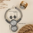 thumbnail image 2 of 3PCS/Set Aluminum Wire Jewelry Resin Round Bead Necklace and Earring Bangle Set for Women Colorful Fashion Costume Accessory for Weddings Parties Everyday Wear, 2 of 4