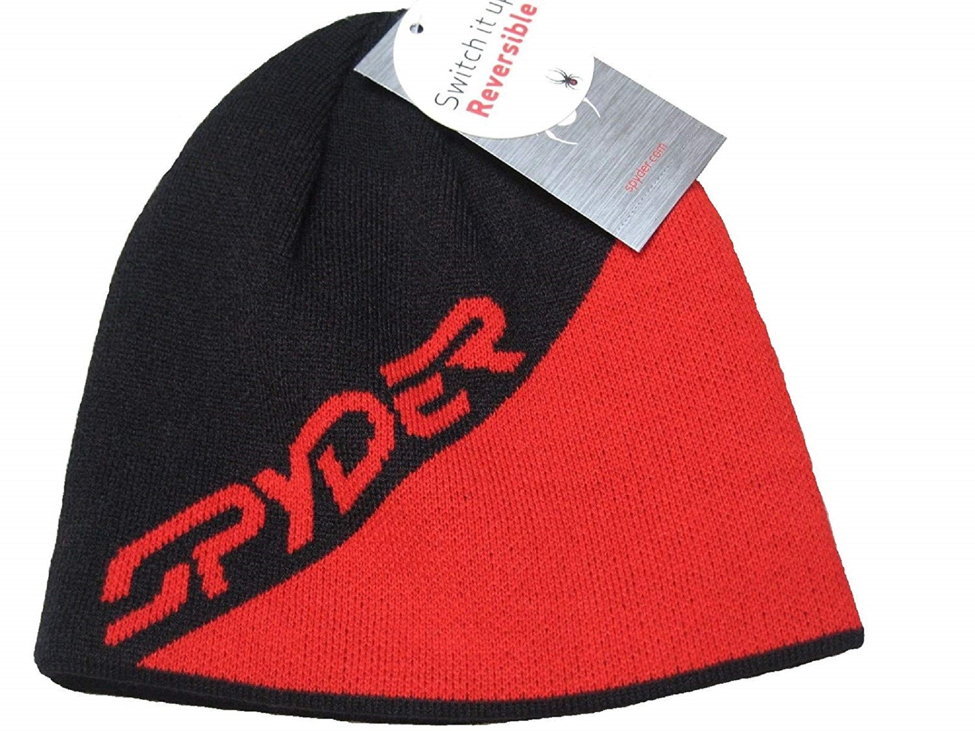 Spyder Men's Reversible Jacquard Logo Red/Black, One Size
