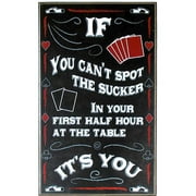 Trademark Poker Spot The Sucker Classic All Wood Poker Sign