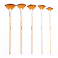 thumbnail image 1 of 5 Pcs Fan Paint Brushes, Oil Acrylic Paint Brushes, Fan Brush for Painting, Nylon Hair Watercolor Fan Brushes, 1 of 5