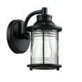 thumbnail image 6 of Outdoor Wall Light Wall Mount Porch Light Fixture for House Matte Black Wall Sconce with Seeded Glass Shade, 6 of 8