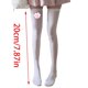 thumbnail image 3 of Womens Silk Thigh High Stockings Japanese Harajuku JK Cute Cats Claw Print Anime Cosplay Over Knee Long Socks Hosiery White, 3 of 4