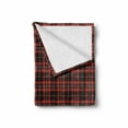 thumbnail image 2 of Tartan Soft Flannel Fleece Throw Blanket, Plaid Composition with Geometric Elements Abstract Design Scottish, Cozy Plush for Indoor and Outdoor Use, 50" x 70", Vermilion Maroon, by Ambesonne, 2 of 6