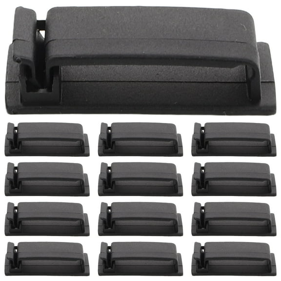 GOOHOCHY 30pcs Cord Organizer Cable Holder Clips Desk Cable Management Clips Phone Charger Cord Adhesive Wire Keeper For Nightstand Wall Car Office