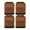Brown, variant on CoudarTitie 4 Pack Anti-Vibration Pads for Furniture Risers, Large Capacity, Heavy Duty, for 1 layer