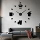 thumbnail image 1 of Reloj de pared para el hogar, autoadhesivo, moderno, silencioso, acrílico, analógico, cocina, bricolaje, decoración de tazas de café Negro BLESIY Reloj de pared de bricolaje, 1 of 6