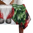 thumbnail image 4 of Red Plaid Christmas Table Cloth Waterproof Tablecloths, Gnomes Xmas Tree Snowflake Winter Tablecloth Dining Table Cover for Kitchen Party Tabletop Outdoor, Rectangle Tablecloth 60x102 Inch, 4 of 9