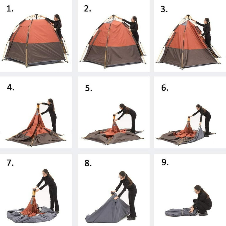 Toogh 3-4 Person Camping Tent 60 Seconds Set Up Tent Waterproof Pop Up Hexagon Outdoor Sports Tent Camping Sun Shelters, Instant Cabin Tent, Advanced Toogh 3-4 Person Camping Tent 60 Seconds Set Up Tent Waterproof Pop Up Hexagon Outdoor Sports Tent Camping Sun Shelters, Instant Cabin Tent, Advanced