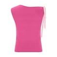 thumbnail image 5 of Fanxing Hot Pink Womens Tank Tops M Loose Casual Summer Tops Crew Neck Basic Sleeveless Shirts Trendy 2025 （Women's S-L), 5 of 8