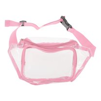 Unique Bargains 1 Pc Durable Running Belt Transparent Sports Waist Bag for Sports Pink