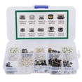 thumbnail image 1 of Kit surtido de microinterruptores táctiles Nikou 250 piezas interruptores de botón táctiles probados profesionalmente, 1 of 9