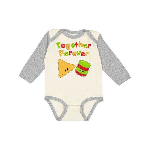 Inktastic Together Forever- Chips and Salsa Boys or Girls Long Sleeve Baby Bodysuit