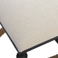 thumbnail image 4 of Uttermost Icaria Farmhouse MDF Iron Rope and Fabric Small Bench in Brown, 4 of 5