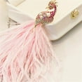 thumbnail image 4 of CZ Crysta Peacock Brooch Pin for Women Elegant Feather Tassel Lapel Pins Bird Animal Pearl Badge Delicate Dress Scarf Clips Accessories Jewelry, 4 of 11