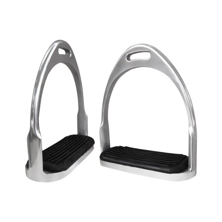 2Pcs Horse Stirrups Horse Riding Bend Treads Safety Stirrups Nonslip Rubber Pad