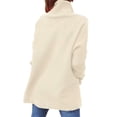 thumbnail image 3 of Xuanfei Women Solid Color Turtle Neck Mid-Length Long Sleeve Side Split Sweater, 3 of 4