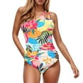 thumbnail image 1 of Stylish One Shoulder Swimsuit for Women Full Coverage Bathing Suit with Keyhole Design for Beach and Pool Days, 1 of 4