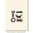 thumbnail image 3 of Deep Red Cling Stamp 2"X2"-Nuts & Bolts, Pk 3, Deep Red Stamps, 3 of 4