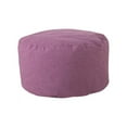 thumbnail image 2 of Pouf Ottoman Cover, 16.5"x12.5" Unstuffed Round Ottoman Seat Floor Bean Bag Chair Cover Foot Rest with Storage for Living Room, Bedroom, Office Cover ONLY (Purple), 2 of 8