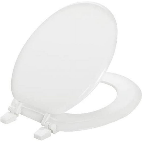 Mayfair Round Molded Wood Toilet Seat, White
