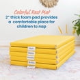 thumbnail image 3 of ECR4Kids SoftZone Rainbow Rest Time Mat with Name Tag, Sleeping Pad, Yellow, 5-Piece, 3 of 9