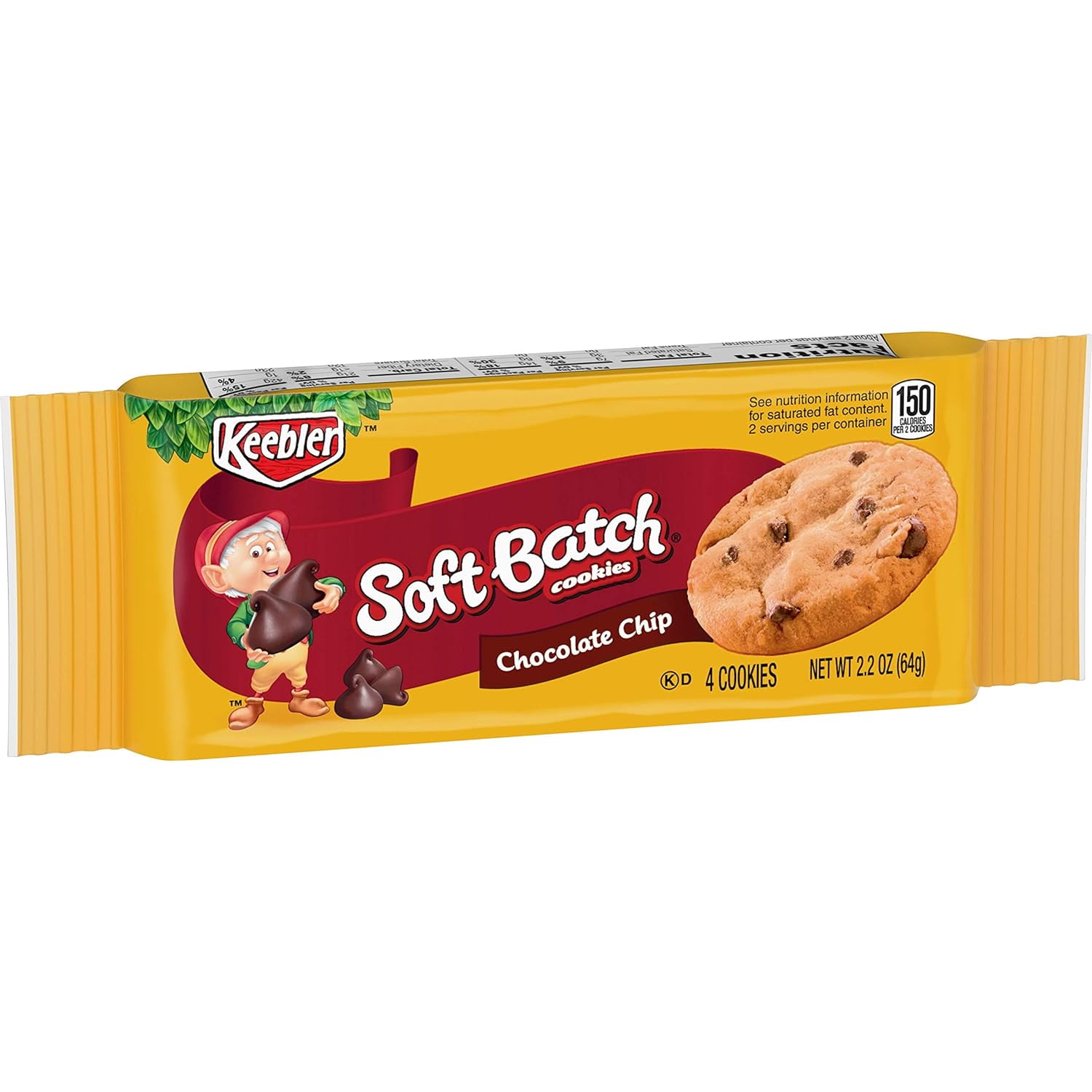 (2 pack) Keebler Soft Batch Chocolate Chip Cookies 2.2 oz 12 ct