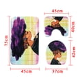 thumbnail image 7 of 3Pcs Africa Girl Bathroom Set Toilet Lid Cover + Floor Pedestal Rug + Non-slip Pad Mat Carpet Home Decor Gift, 7 of 7