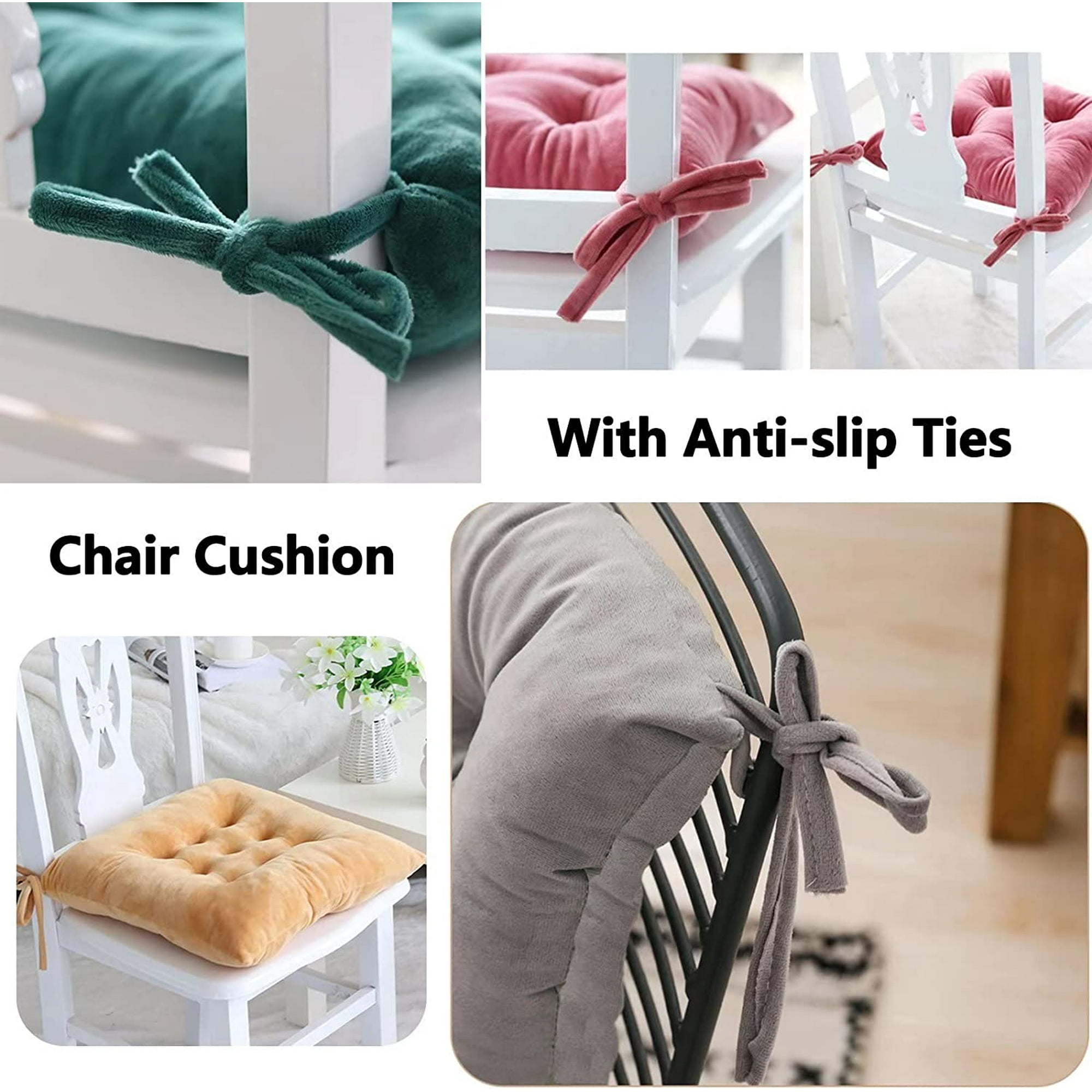 ORUYROP Seat Cushions for Dining Room Chairs 6 Pack Kitchen Chair Cushions Set of 6 Dining Chair Cushions 16x16 Square Chair Cushion for Dining Chairs Indoor Outdoor Blue Walmart