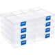 thumbnail image 1 of Caja de almacenamiento de plástico transparente con 12 compartimentos para joyas, organizador de pendientes, caja de plástico transparente para cuentas (8,9 x 6 x 1,2 pulgadas), 1 of 9