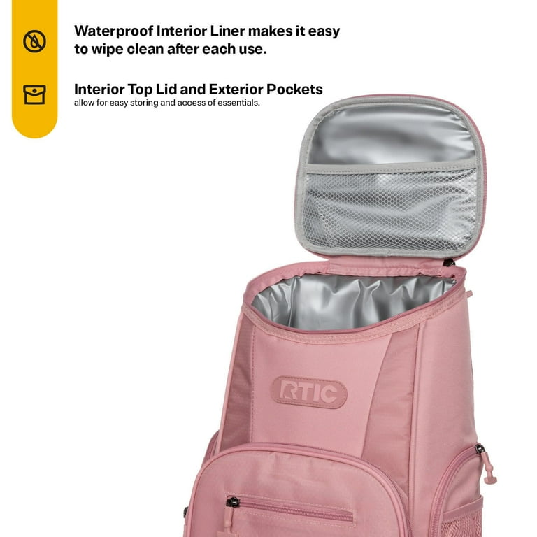 RTIC 15 Can Lightweight Backpack Insulated Cooler, Dusty Rose