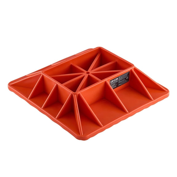 Heavy-Duty Off-Road High Lift Jack Base & Handle Organizer, 11.6"x11.6" Support Stand 7000LBS Capacity, Universal Fit for Farm Jacks with 7.3"x4.7" Base - Bright Red