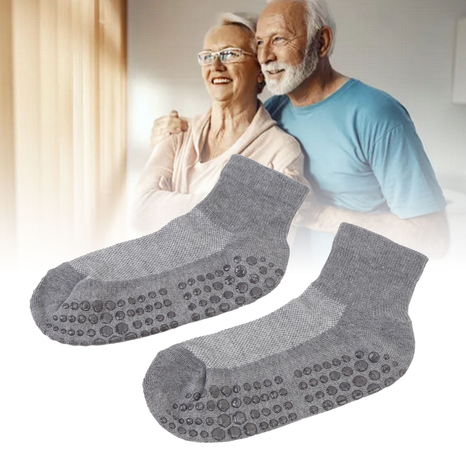 Chaussettes Antidérapantes pour Hommes, Paires de Chaussettes