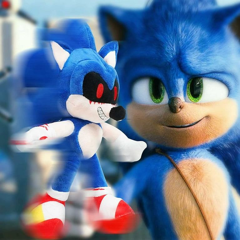 Sonic Exe Plush, New Evil Sonic Plush Doll Ideal Collection for Cartoon  Sonic Fans (1pcs 37cm/14.6 ) 