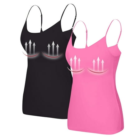 Nokdvo 2PC Yoga Racerback Tank Top for Women with Built in Bra Women s Padded Sports Bra Fitness Workout Running Shirts 2XL