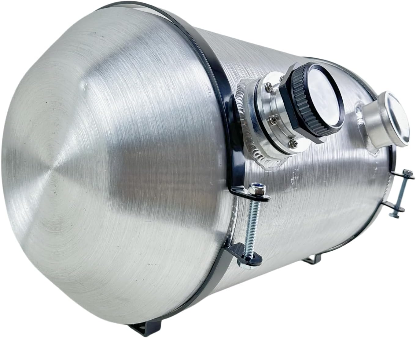 JSD With Level Guage Spun Universal Aluminum Gas Tank Fuel Tank 9.75 Gallon 12 x 20" End Fill 3/8" NPT Outlet
