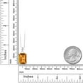 thumbnail image 4 of Gem Stone King 10K White Gold Yellow Citrine Pendant Necklace for Women (8.20 Cttw, Gemstone November Birthstone, Emerald Cut 14x10MM, with 18 inch Chain), 4 of 5