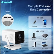 Mini Projector with WiFi and Bluetooth,Support 4K 1080P Portable Projector with Dual Band WIFI6 5G Wireless 5.4 Bluetooth Android 11,170 ANSI Lumens, 180° Rotatable, Auto Keystone Correction