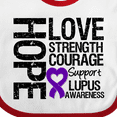 thumbnail image 4 of Inktastic Lupus Hope Love Strength 2 Boys or Girls Baby Bib, 4 of 4