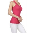 thumbnail image 6 of K-Cliffs Women's/Juniors' One Size V-Neck Racer Back Tank with Lace Straps  Fuchsia, 6 of 6